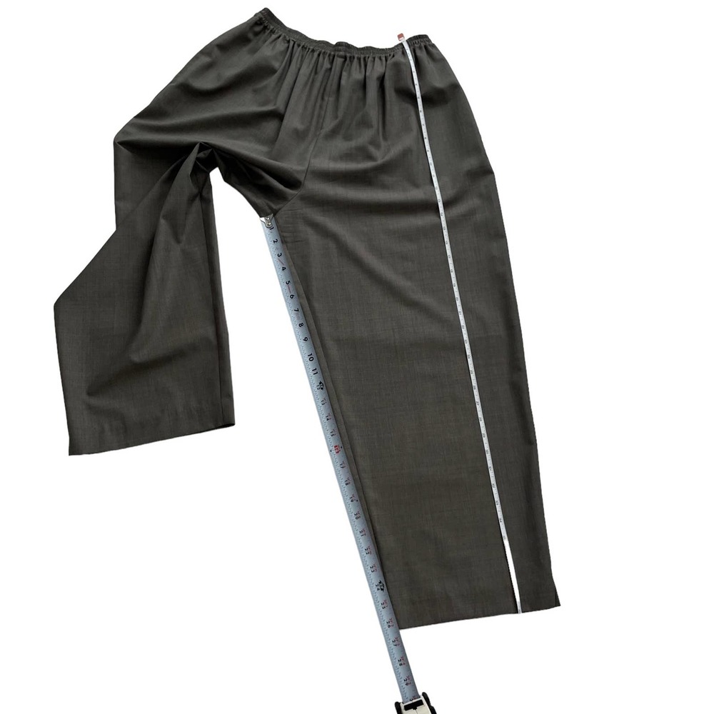 ESKANDAR VIRGIN WOOL TROUSERS WIDE LEG PANTS WITH ELASTIC WAIST WOMEN SIZE  S - Picture 7 of 16
